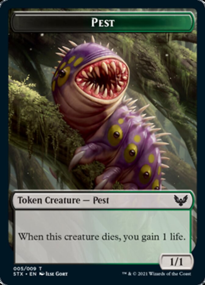 Pest Token [Strixhaven: School of Mages Tokens] | Play N Trade Winnipeg