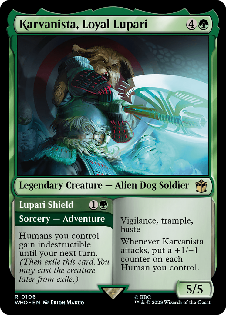 Karvanista, Loyal Lupari // Lupari Shield [Doctor Who] | Play N Trade Winnipeg