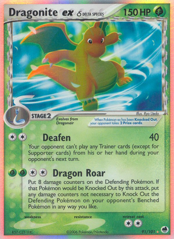 Dragonite ex (91/101) (Delta Species) [EX: Dragon Frontiers] | Play N Trade Winnipeg