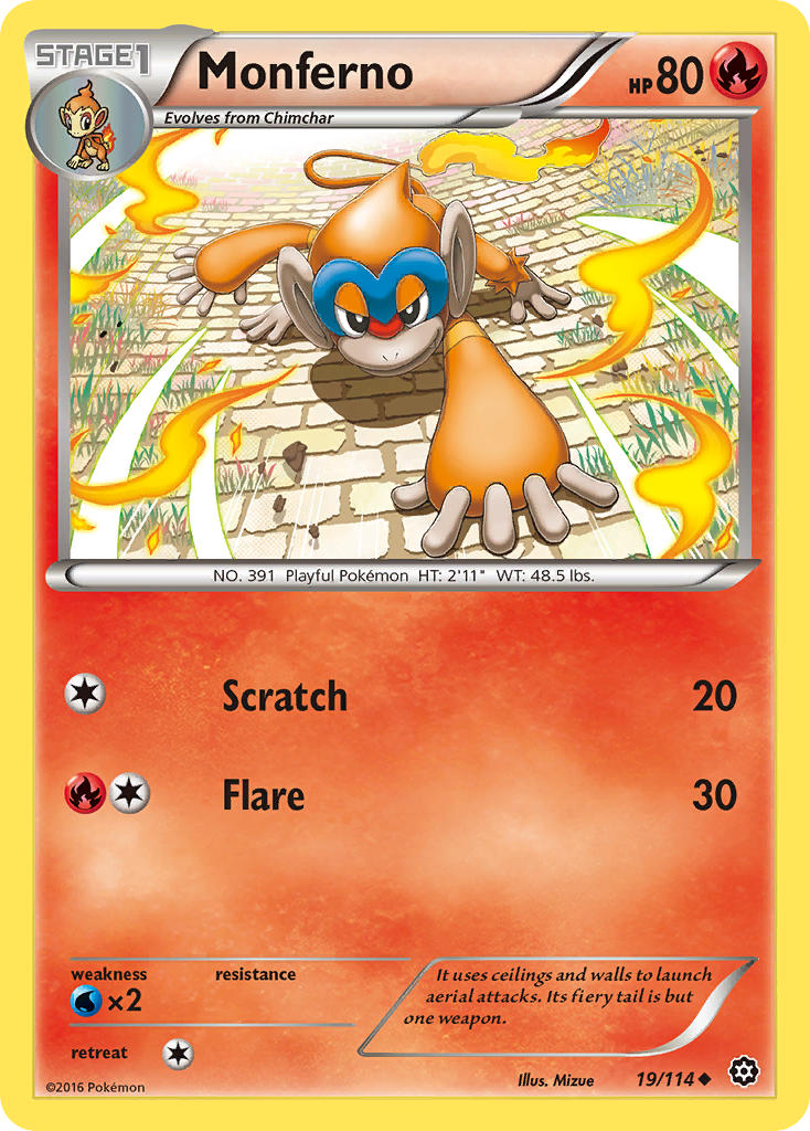 Monferno (19/114) [XY: Steam Siege] | Play N Trade Winnipeg