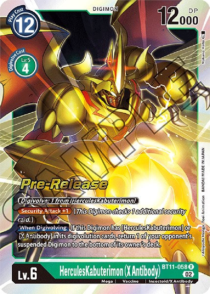 HerculesKabuterimon (X Antibody) [BT11-058] [Dimensional Phase Pre-Release Promos] | Play N Trade Winnipeg