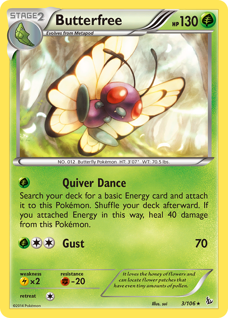 Butterfree (3/106) [XY: Flashfire] | Play N Trade Winnipeg