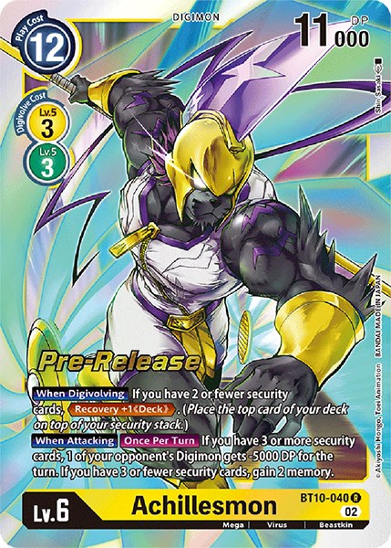 Achillesmon [BT10-040] [Xros Encounter Pre-Release Cards] | Play N Trade Winnipeg