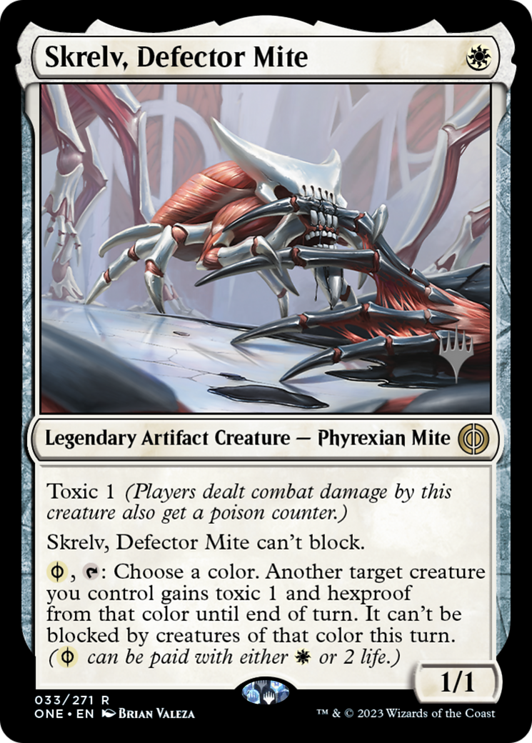 Skrelv, Defector Mite (Promo Pack) [Phyrexia: All Will Be One Promos] | Play N Trade Winnipeg