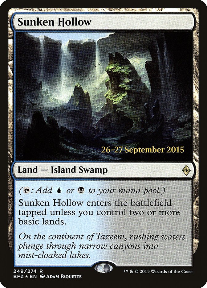 Sunken Hollow  [Battle for Zendikar Prerelease Promos] | Play N Trade Winnipeg