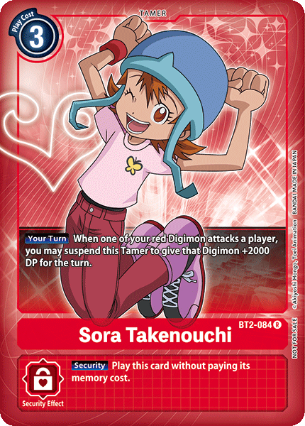 Sora Takenouchi [BT2-084] (Buy-A-Box Promo) [Release Special Booster Ver.1.0 Promos] | Play N Trade Winnipeg