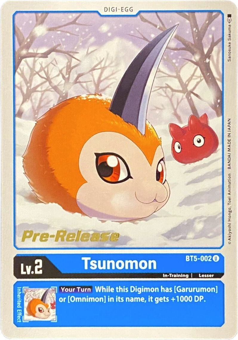 Tsunomon [BT5-002] [Battle of Omni Pre-Release Promos] | Play N Trade Winnipeg