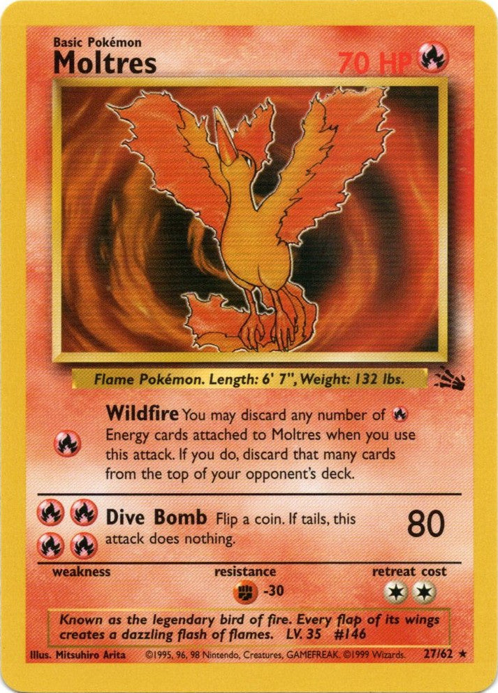 Moltres (27/62) [Fossil Unlimited] | Play N Trade Winnipeg