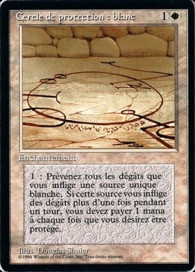 Circle of Protection: White [Foreign Black Border] | Play N Trade Winnipeg