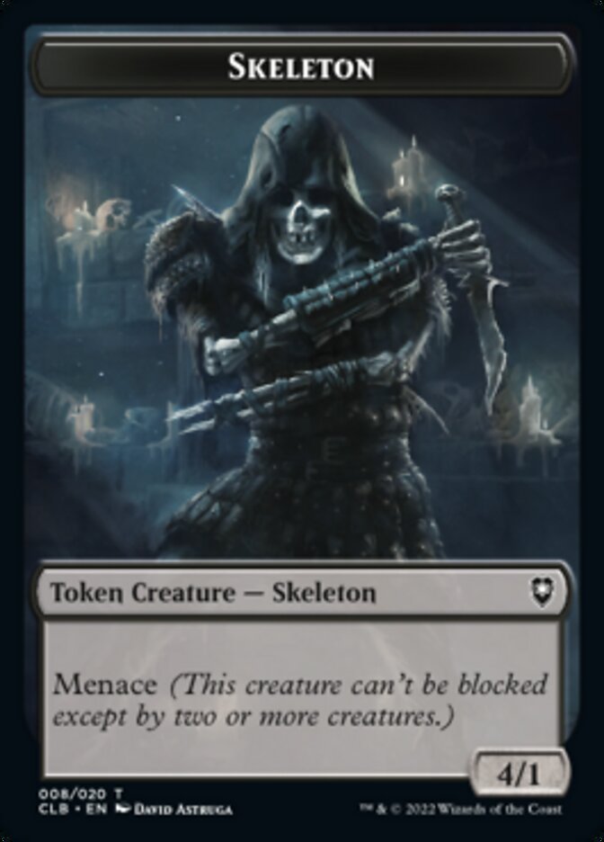 Skeleton Token [Commander Legends: Battle for Baldur's Gate Tokens] | Play N Trade Winnipeg