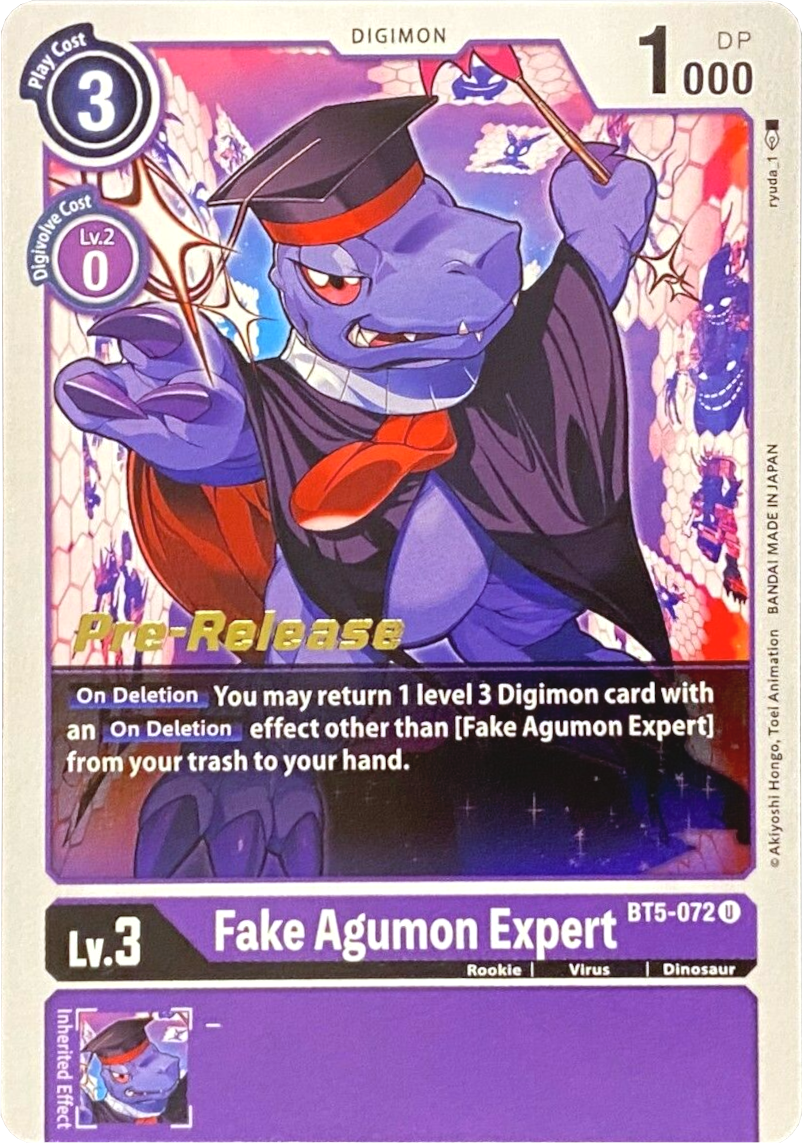 Fake Agumon Expert [BT5-072] [Battle of Omni Pre-Release Promos] | Play N Trade Winnipeg