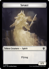 Spirit // Phyrexian Germ Double-Sided Token [Murders at Karlov Manor Commander Tokens] | Play N Trade Winnipeg