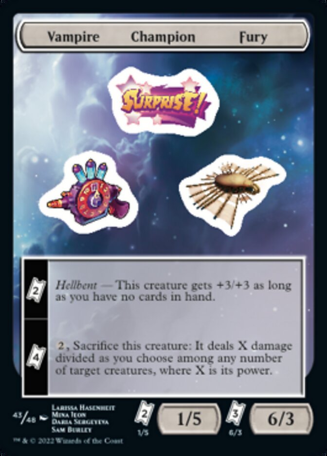 Vampire Champion Fury [Unfinity Stickers] | Play N Trade Winnipeg