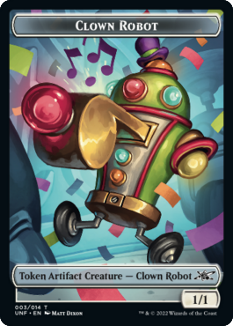 Clown Robot (003) // Food (011) Double-sided Token [Unfinity Tokens] | Play N Trade Winnipeg