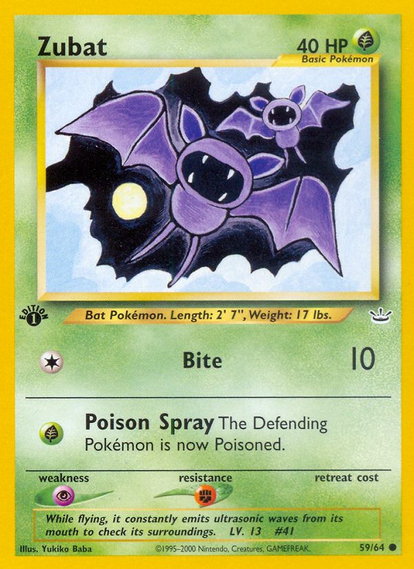 Zubat (59/64) [Neo Revelation 1st Edition] | Play N Trade Winnipeg