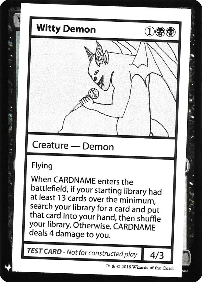 Witty Demon [Mystery Booster Playtest Cards] | Play N Trade Winnipeg