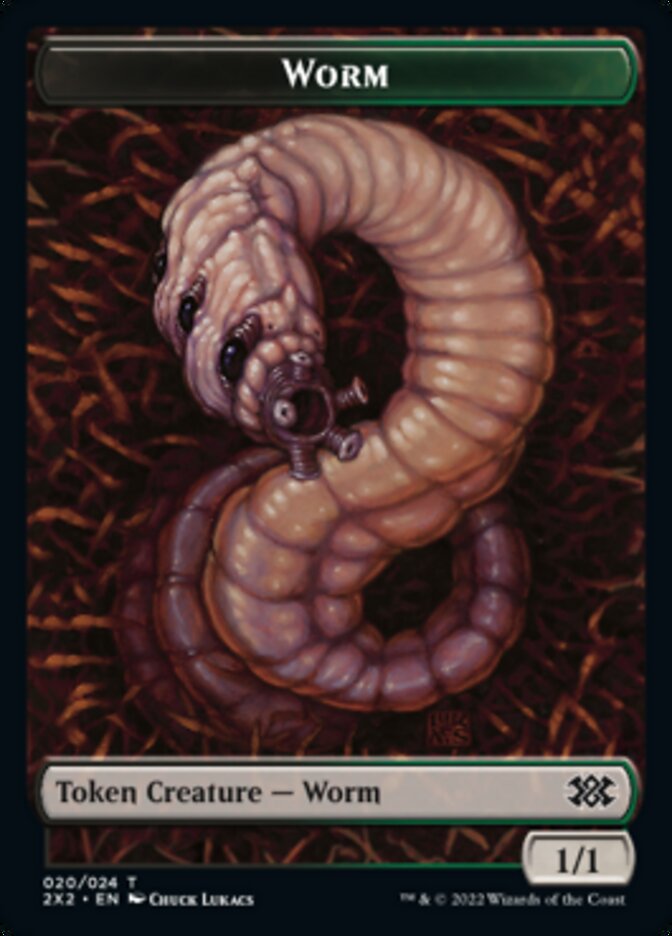 Worm // Vampire Double-sided Token [Double Masters 2022 Tokens] | Play N Trade Winnipeg