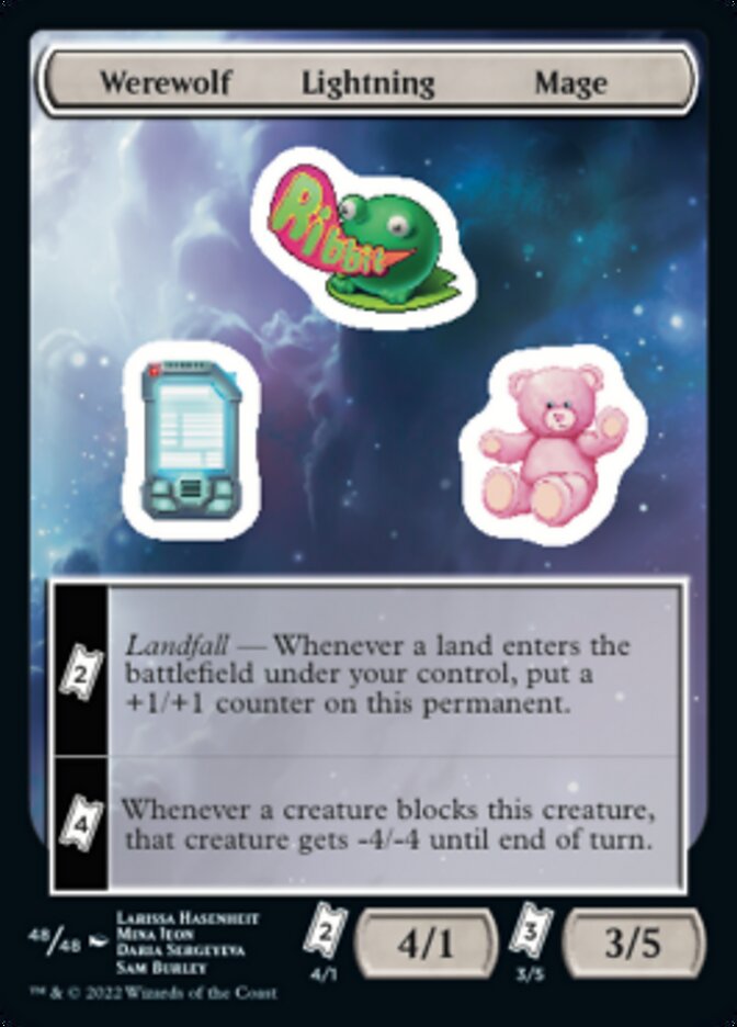 Werewolf Lightning Mage [Unfinity Stickers] | Play N Trade Winnipeg