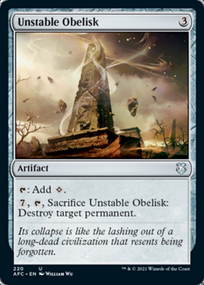 Unstable Obelisk [Dungeons & Dragons: Adventures in the Forgotten Realms Commander] | Play N Trade Winnipeg