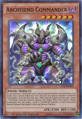 Archfiend Commander [CT11-EN006] Super Rare | Play N Trade Winnipeg