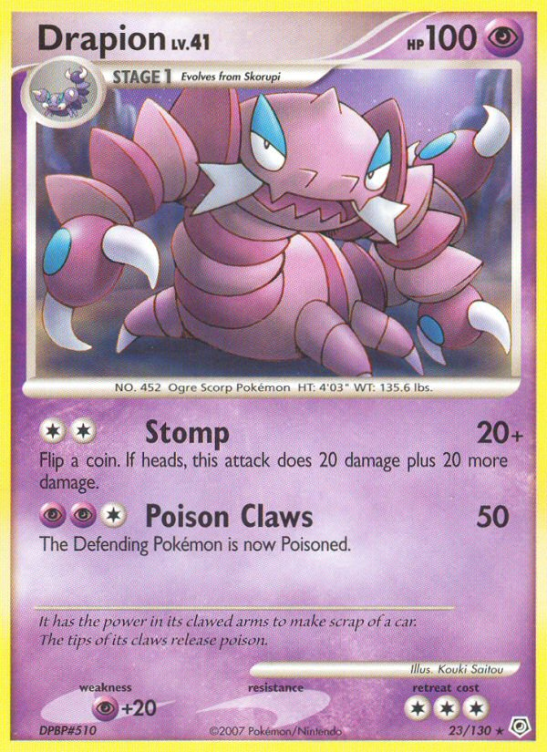 Drapion (23/130) [Diamond & Pearl: Base Set] | Play N Trade Winnipeg