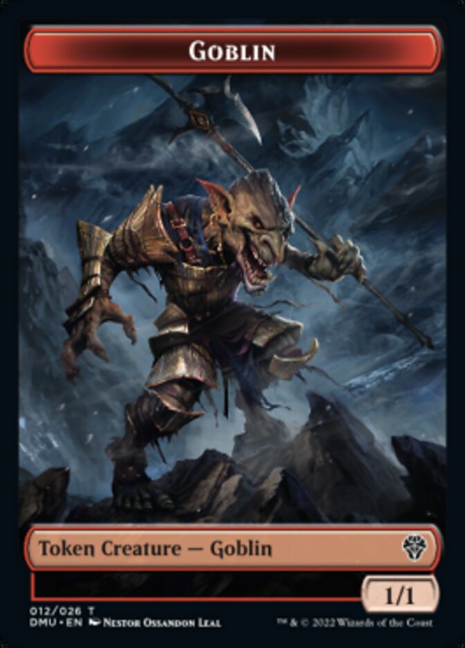 Saproling // Goblin Double-sided Token [Dominaria United Tokens] | Play N Trade Winnipeg