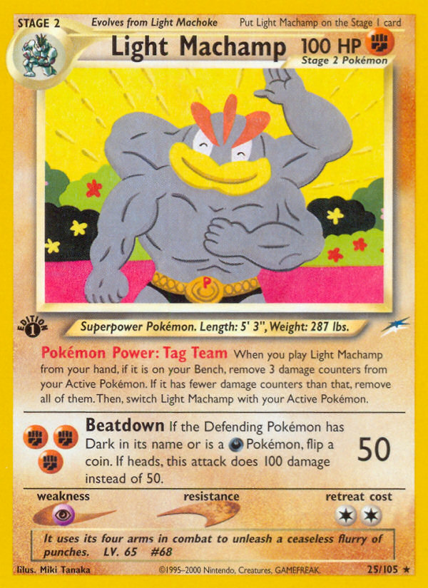 Light Machamp (25/105) [Neo Destiny 1st Edition] | Play N Trade Winnipeg