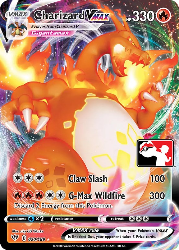 Charizard VMAX (020/189) [Prize Pack Series One] | Play N Trade Winnipeg