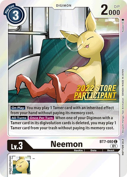 Neemon [BT7-080] (2022 Store Participant) [Next Adventure Promos] | Play N Trade Winnipeg