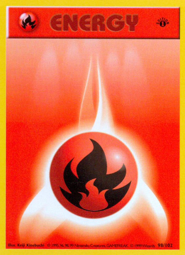 Fire Energy (98/102) (Shadowless) [Base Set 1st Edition] | Play N Trade Winnipeg