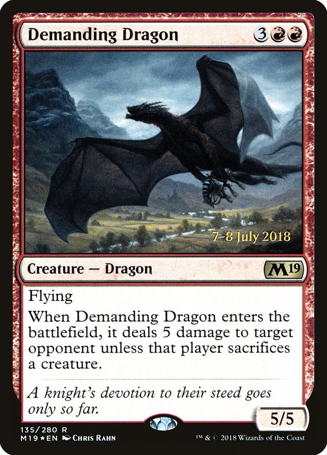 Demanding Dragon  [Core Set 2019 Prerelease Promos] | Play N Trade Winnipeg