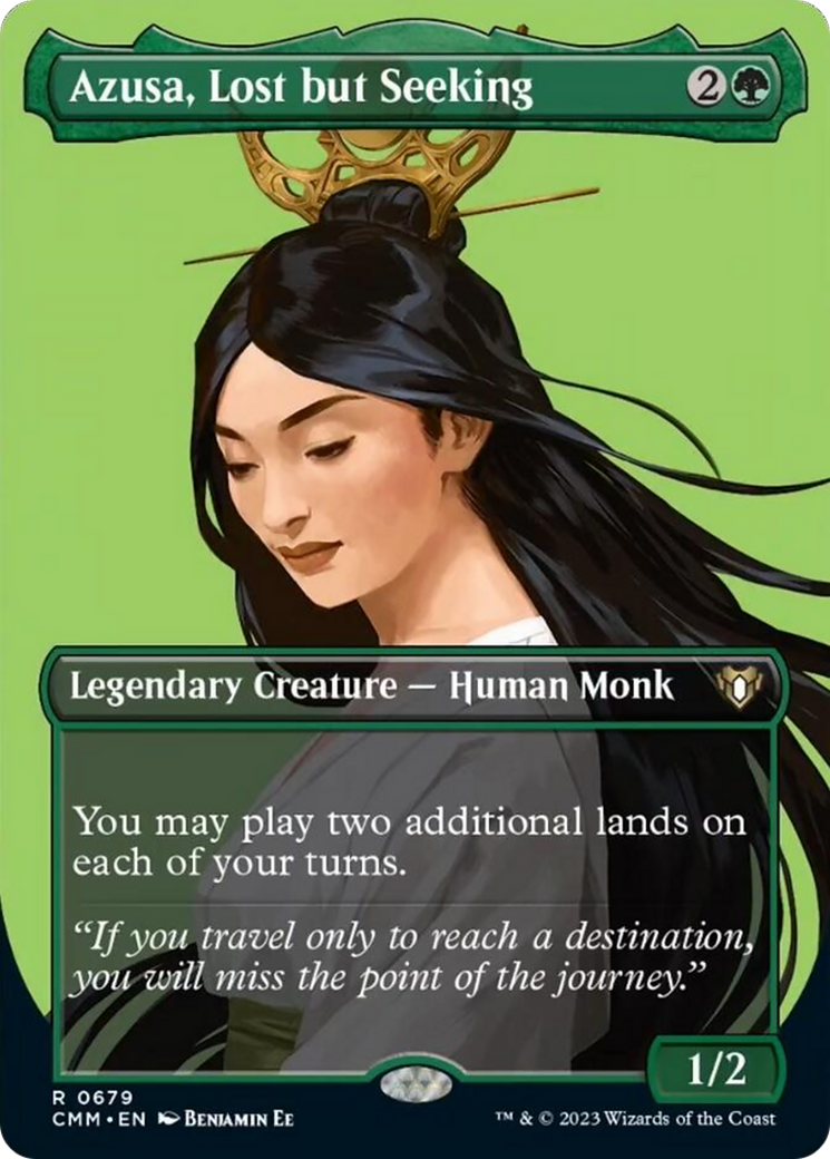 Azusa, Lost but Seeking (Borderless Profile) [Commander Masters] | Play N Trade Winnipeg