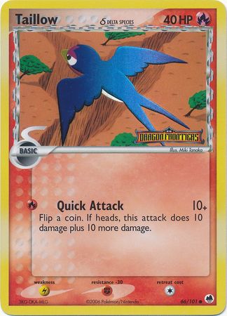 Taillow (66/101) (Delta Species) (Stamped) [EX: Dragon Frontiers] | Play N Trade Winnipeg