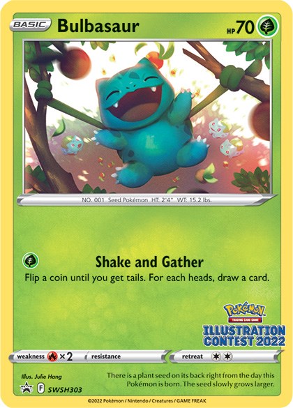 Bulbasaur (SWSH303) (Illustration Contest 2022) [Sword & Shield: Black Star Promos] | Play N Trade Winnipeg