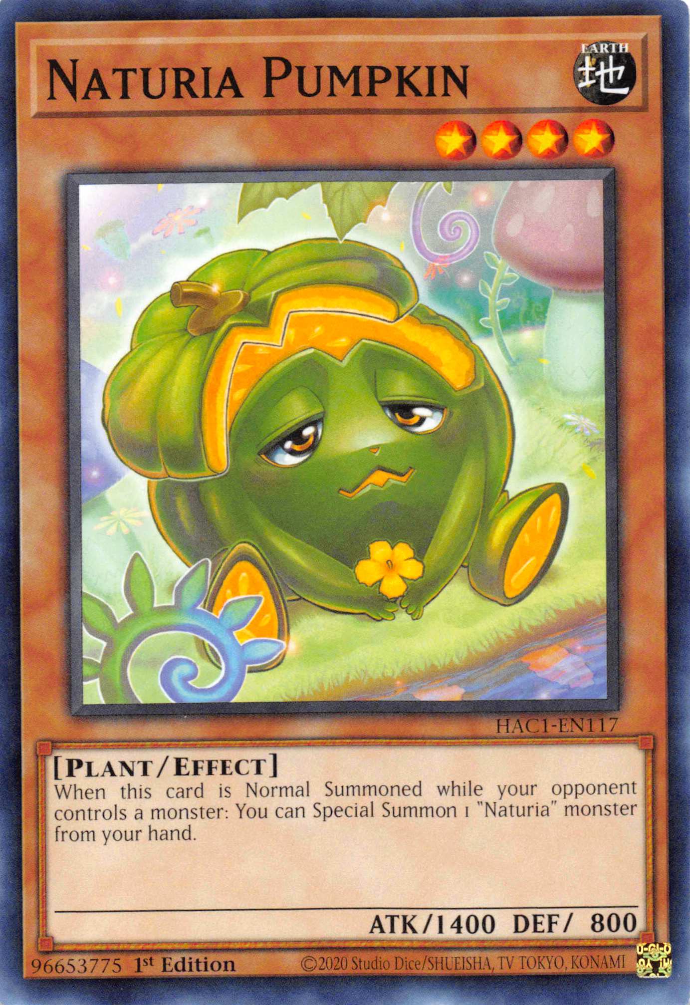 Naturia Pumpkin (Duel Terminal) [HAC1-EN117] Parallel Rare | Play N Trade Winnipeg