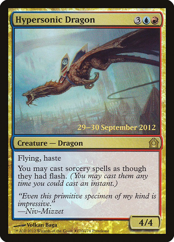 Hypersonic Dragon [Return to Ravnica Prerelease Promos] | Play N Trade Winnipeg