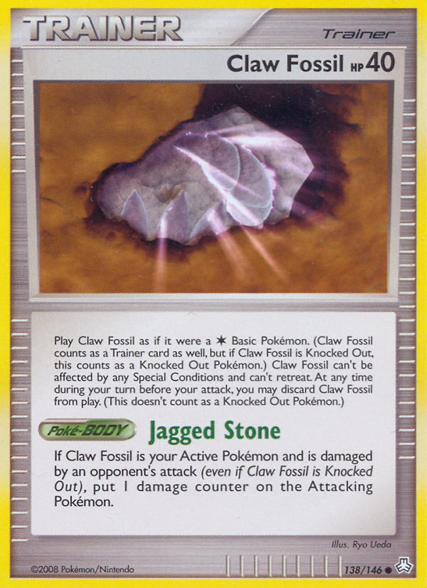 Claw Fossil (138/146) [Diamond & Pearl: Legends Awakened] | Play N Trade Winnipeg