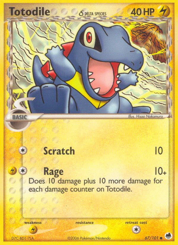 Totodile (67/101) (Delta Species) [EX: Dragon Frontiers] | Play N Trade Winnipeg