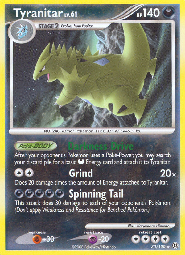 Tyranitar (30/100) (Theme Deck Exclusive) [Diamond & Pearl: Stormfront] | Play N Trade Winnipeg