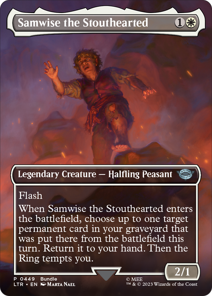 Samwise the Stouthearted (Borderless Alternate Art) [The Lord of the Rings: Tales of Middle-Earth] | Play N Trade Winnipeg