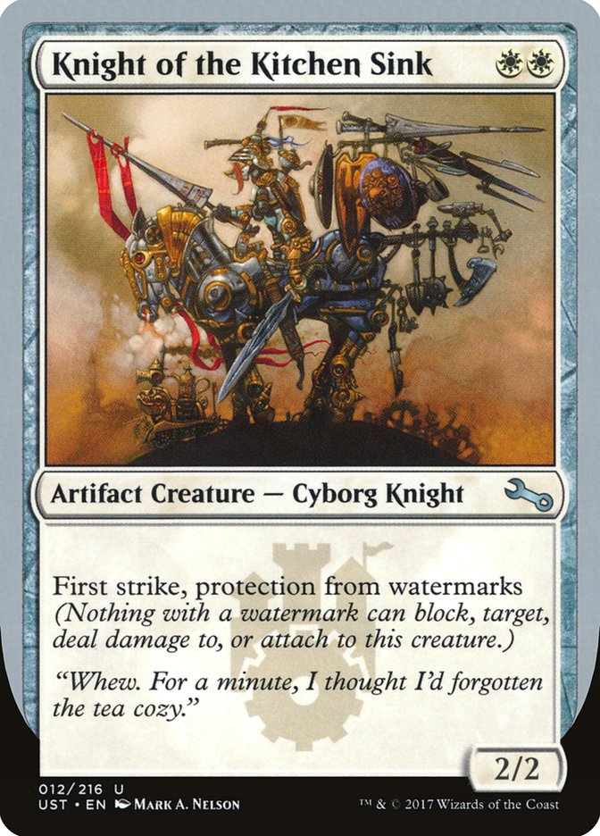 Knight of the Kitchen Sink ("protection from watermarks") [Unstable] | Play N Trade Winnipeg