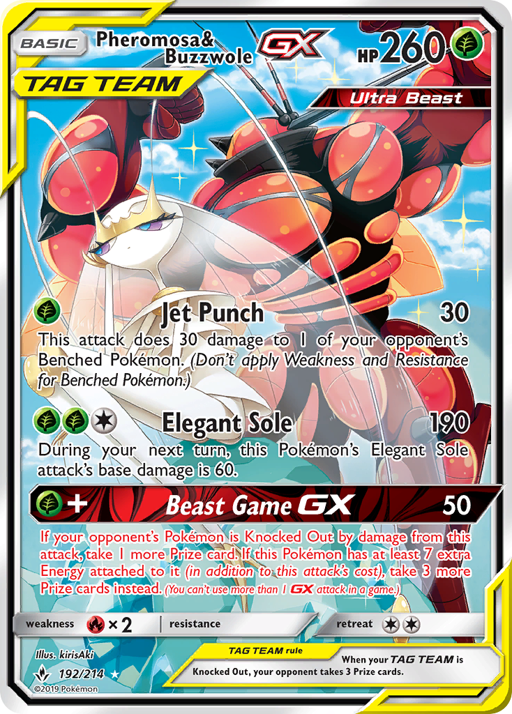 Pheromosa & Buzzwole GX (192/214) [Sun & Moon: Unbroken Bonds] | Play N Trade Winnipeg