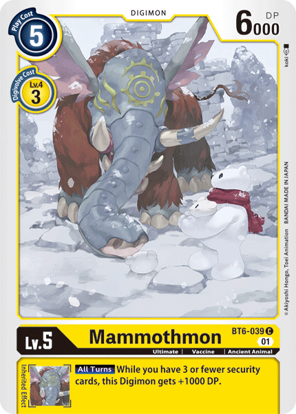 Mammothmon [BT6-039] [Double Diamond] | Play N Trade Winnipeg