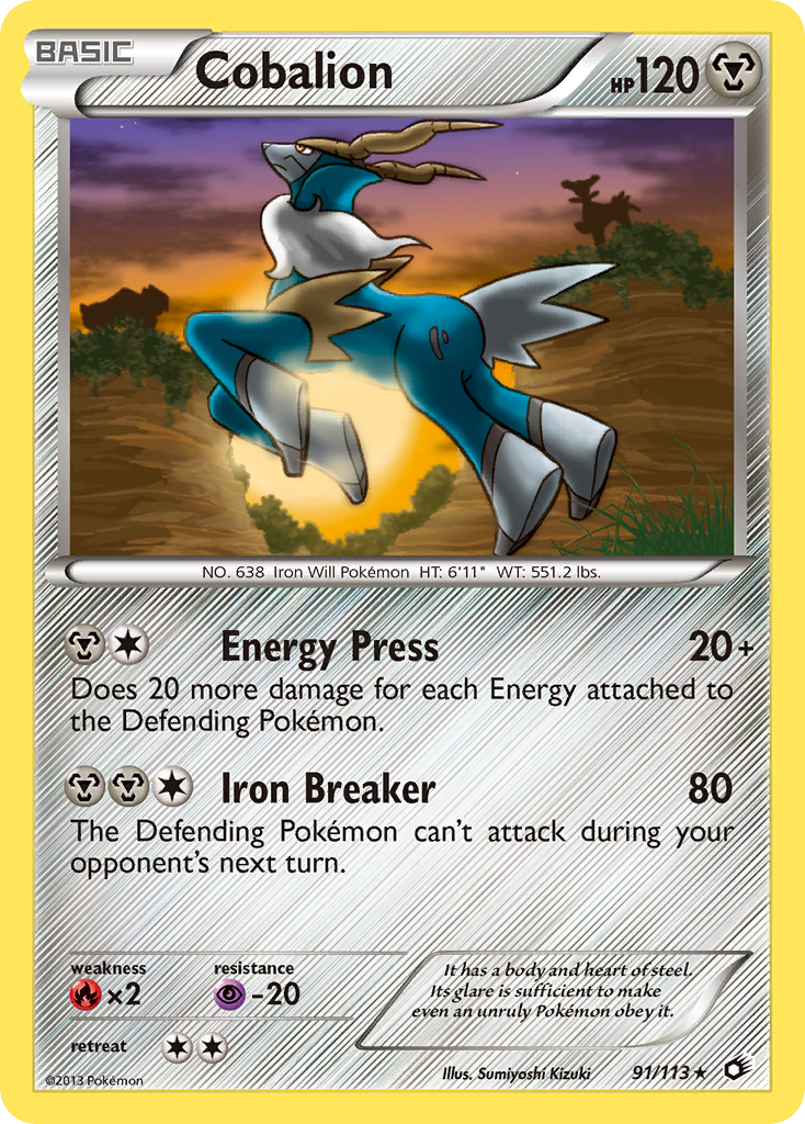 Cobalion (91/113) [Black & White: Legendary Treasures] | Play N Trade Winnipeg