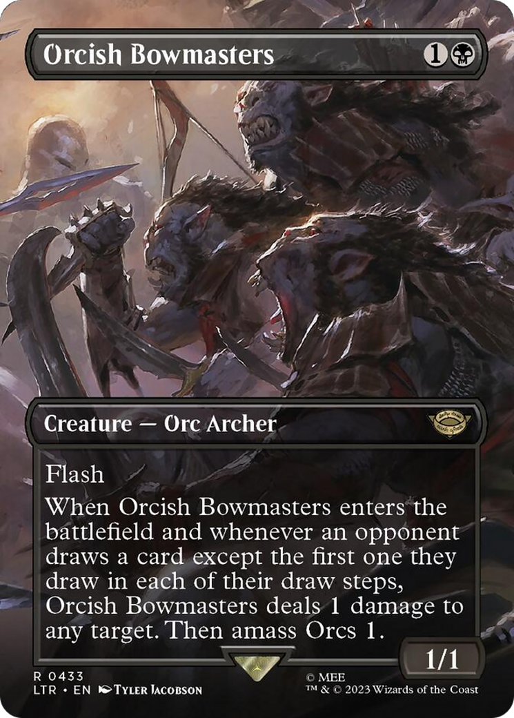 Orcish Bowmasters (Borderless Alternate Art) [The Lord of the Rings: Tales of Middle-Earth] | Play N Trade Winnipeg