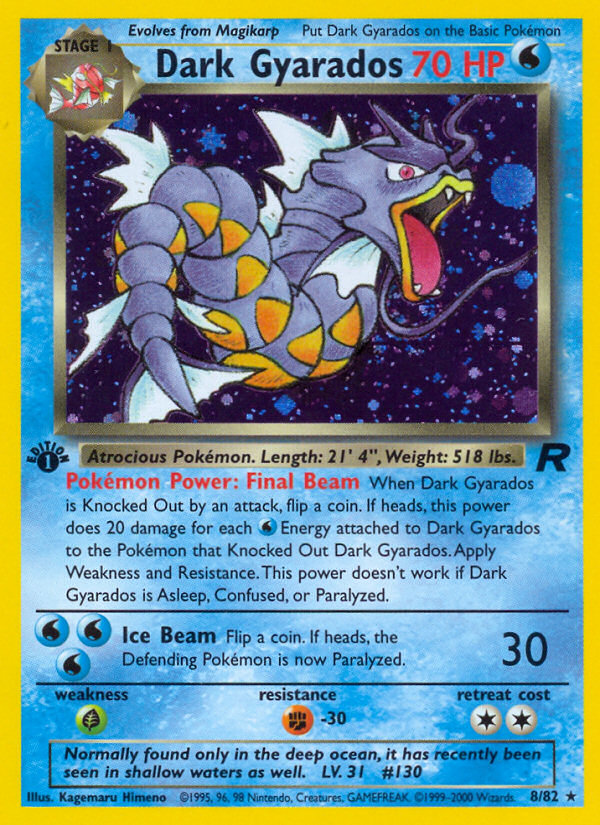 Dark Gyarados (8/82) [Team Rocket 1st Edition] | Play N Trade Winnipeg