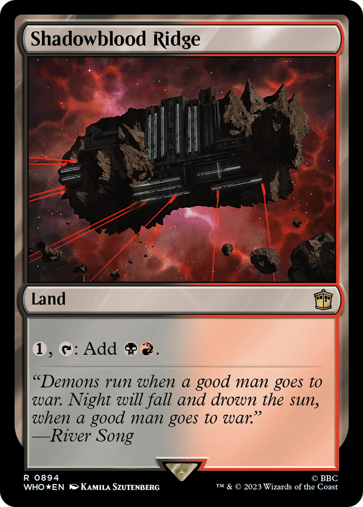 Shadowblood Ridge (Surge Foil) [Doctor Who] | Play N Trade Winnipeg
