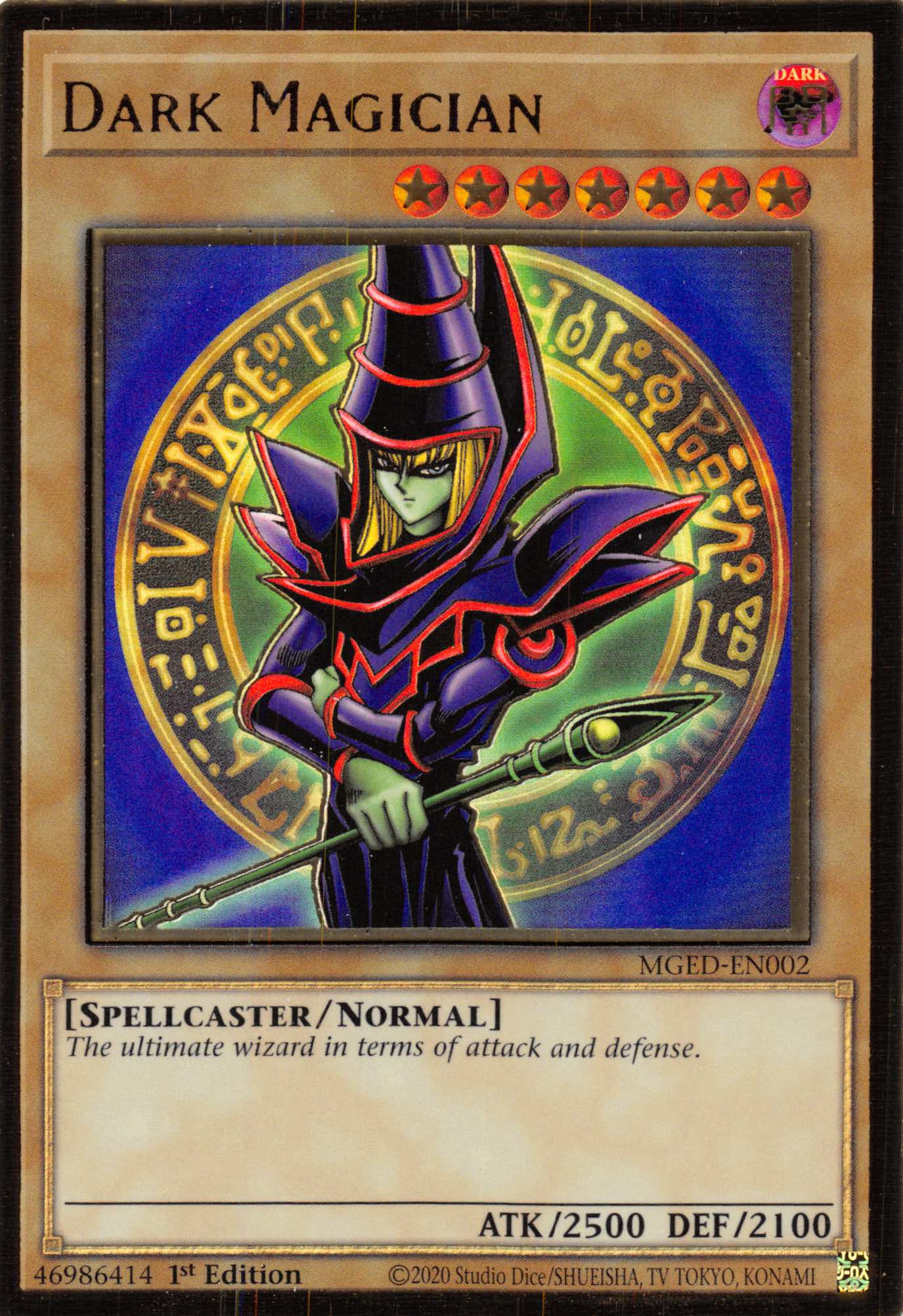 Dark Magician (Alternate Art) [MGED-EN002] Gold Rare | Play N Trade Winnipeg