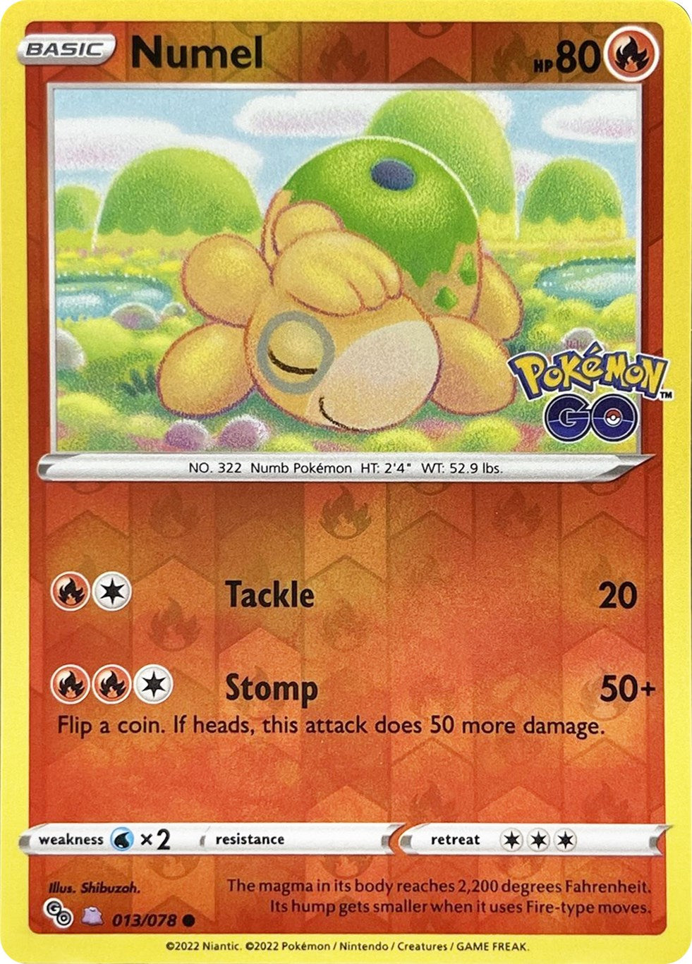 Numel (013/078) (Peelable Ditto) [Pokémon GO] | Play N Trade Winnipeg