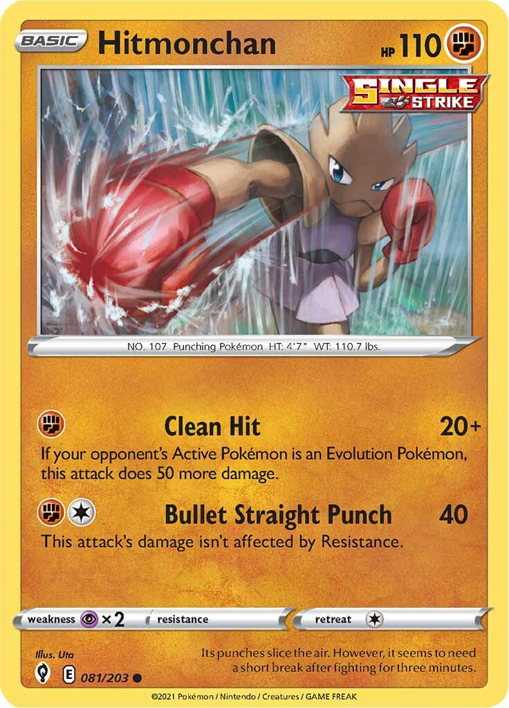 Hitmonchan (081/203) [Sword & Shield: Evolving Skies] | Play N Trade Winnipeg